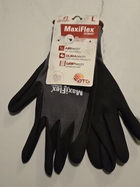 Ultimate Men's Black/Gray Work Gloves - L